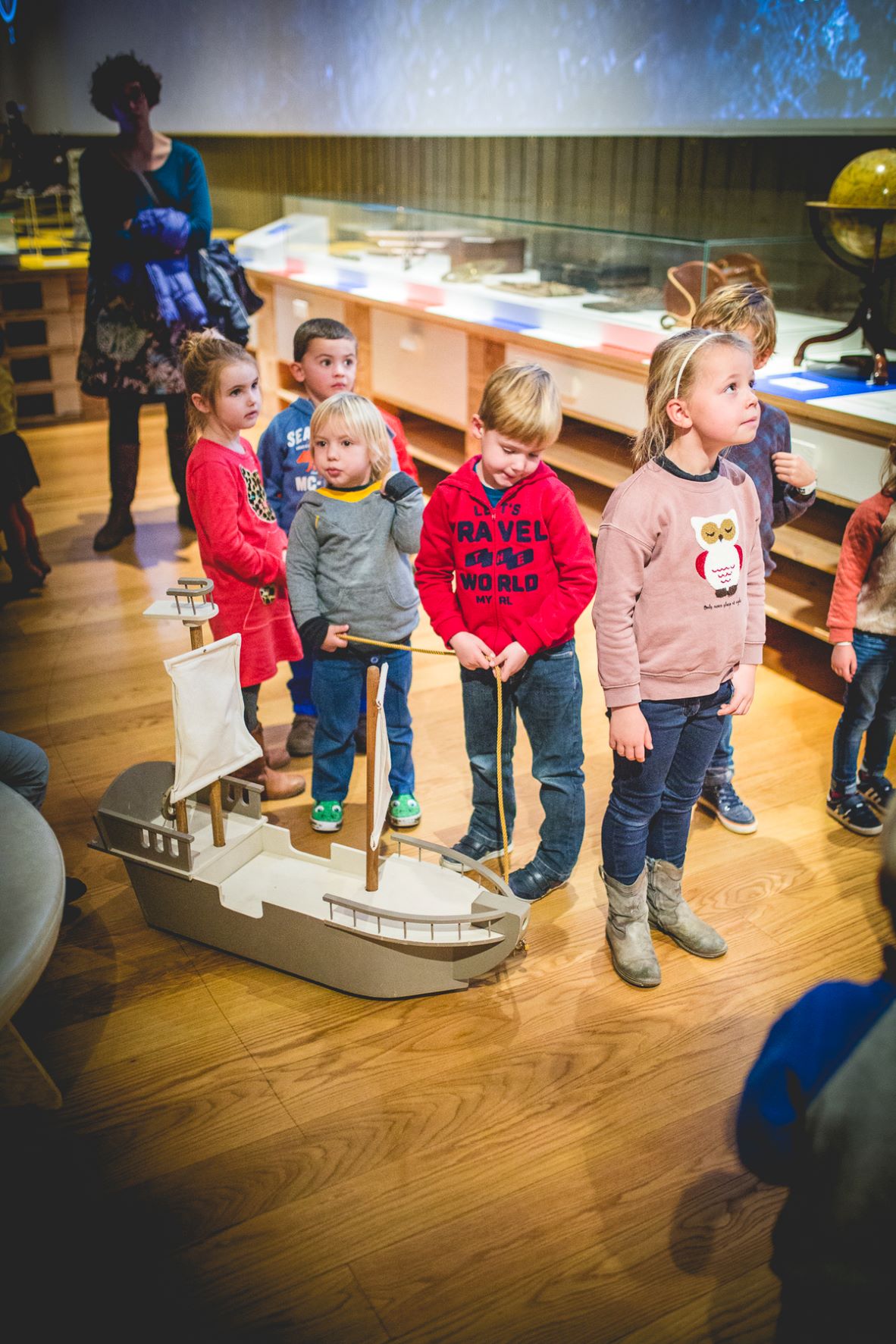 Captain Massimo on freight yacht – kindergarten