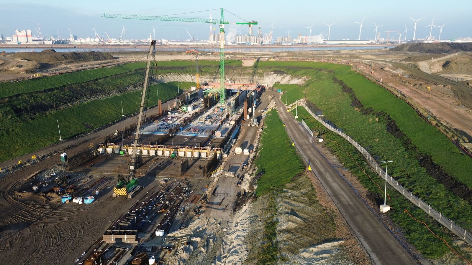 Visite du chantier du Tunnel sous l’Escaut Linkeroever – Liaison Oosterweel